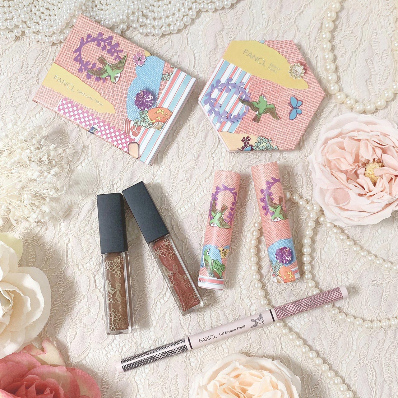 ファンケル限定コスメがフォトジェニック!パケ買いしたくなる40周年記念コスメは和がモチーフ。第3期MIYABIをスウォッチ&レビュー紹介の画像